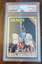 1975-76 TOPPS SIGNED CARD JIM MCMILLIAN BRAVES KNICKS LAKERS COLUMBIA 27 PSA DNA