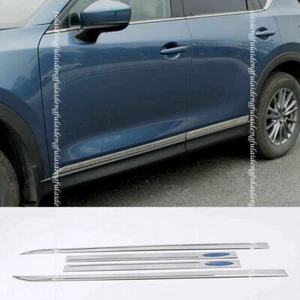 For Mazda CX-5 2017-2024 Chrome Silver Body Side Door Molding Cover Trims Steel - Picture 1 of 6