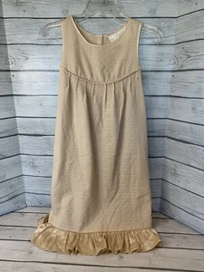 Thread Social Womens Dress Size 2 Beige Sheath Mini Sleeveless Wool With Ruffles - Picture 1 of 12