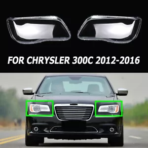Fit For Chrysler 300C 2012-2016 Replace Clear Left Right Headlight Cover Lens - Picture 1 of 5