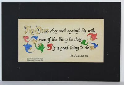 Letrero de pared caligrafía obras de arte acuarela vintage de 10" romero verde Alabama Foto 1 de 4