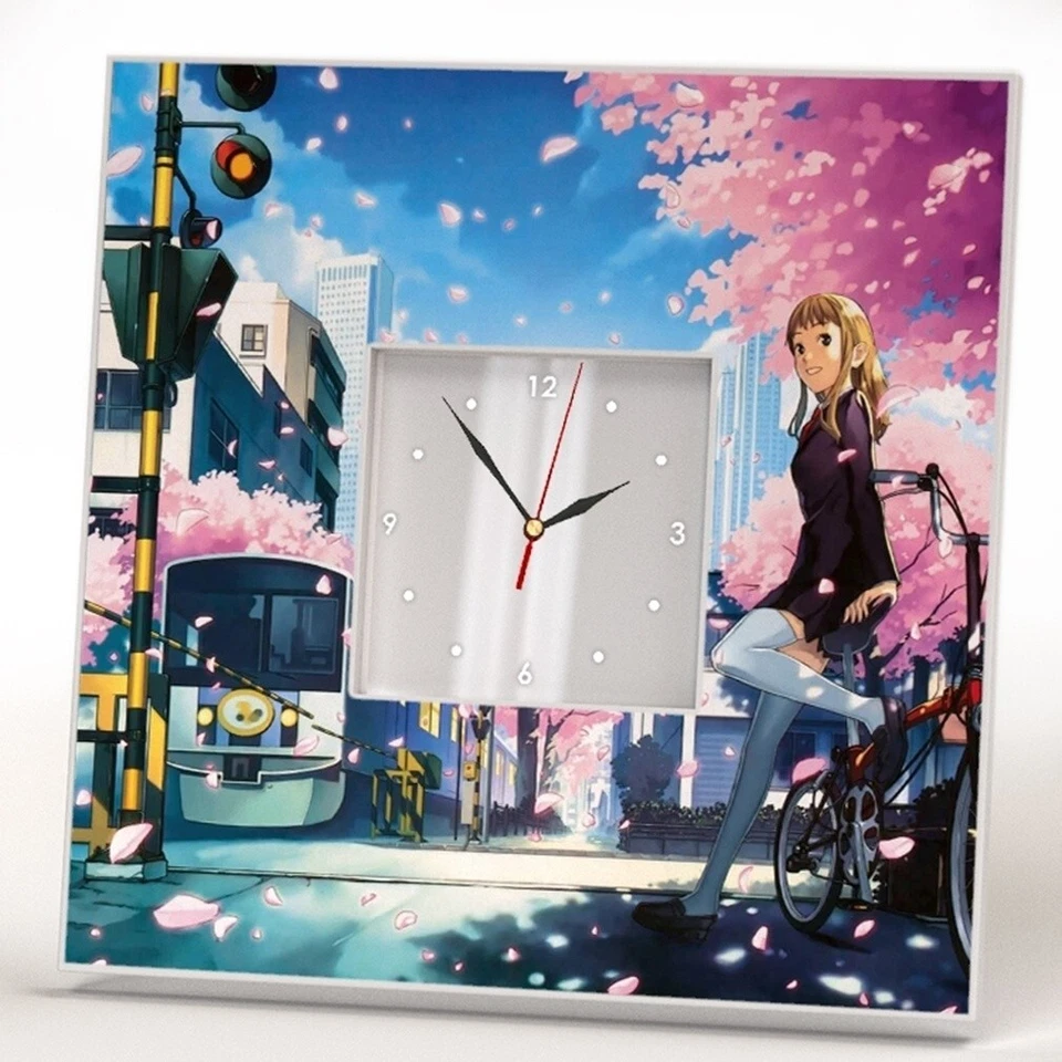 Reloj Arte Anime Espejo Japón Dibujos Animados Abanico Adolescente Habitación Decoración Diseño Regalo Manga Niña Foto 1 de 4