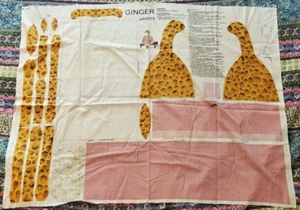 Ginger Giraffe Doll Simply Nantucket Fabric Panel Vintage Cut n Sew - Picture 1 of 7