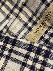 BURBERRY Herren Hemd - LEINEN schwarz-weiß kariert - Größe M Medium - Bild 1 von 10