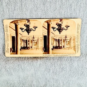 Bow Library Inside Buckingham Palace 1900 Stereoview Card Underwood Publishers - Bild 1 von 4