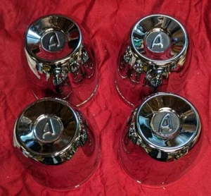 SET OF 4 Vintage NOS Appliance Center Caps 4-1/4" Chevy Ford Dodge Slot Mag Rims - Picture 1 of 22