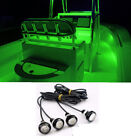 4x LED Boat Light Waterproof Outrigger Spreader Transom Underwater Troll Green 