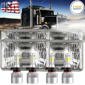 4X DOT 4x6'' LED Headlights for Kenworth T800 T400 T600 W900B Classic 120/132 HK - Picture 1 of 15