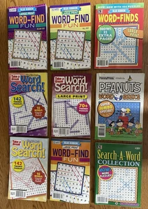 Lot 9 Word Search Word Find Puzzle Books / Magazines - Picture 1 of 1