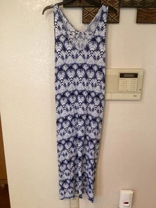 Maxi Camisón Alfani Intimates Racer Back Azul Chevron 41”Cx52”L Talla Grande - Imagen 1 de 6
