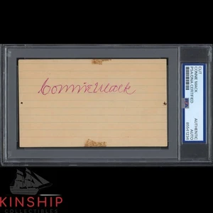 Connie Mack signiert 3x5 Karteikarte PSA DNA Platte HOF Baseball Autogramm C5404 - Bild 1 von 1