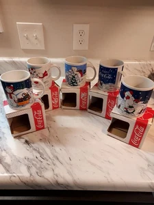 5 Brand New In Box 1997 5 Coca-Cola Polar Bear Coffee Cups - Picture 1 of 11