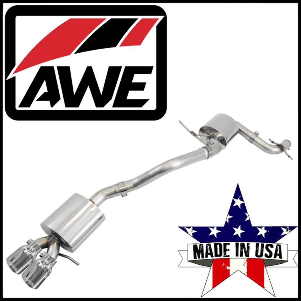 Sistema de escape trasero AWE Touring Cat se adapta a 12-18 Volkswagen Jetta sedán 1,8 L 2,0 L Foto 1 de 2