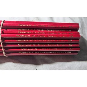 Vintage Lot 46 Paramount O Circle Drawing No. 5054 4H Pencils UNSHARPENED - Picture 1 of 5