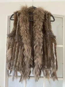Echte Fellweste in Naturtönen – 100 % Echtfell – Boho / Ethno Stil Größe 36 - Bild 1 von 7