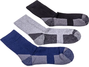 3er Pack leichte Wandersocken dünne Merinowolle Socken für Herren warme Crew Socken - Bild 1 von 12