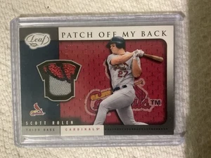 2005 Leaf #SB-32 SCOTT ROLEN Patch Off My Back 30/50 3-COLOR ONLY 1 ON EBAY!!! - Picture 1 of 2