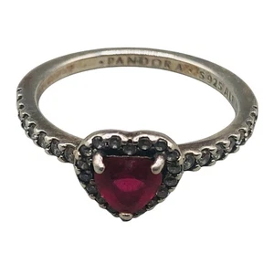 Anillo Pandora Ale S925 corazón rojo elevado - Imagen 1 de 3