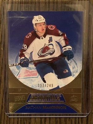 2021-22 Upper Deck Credentials - Nathan MacKinnon #4 Indigo /249 - Image 1 of 4