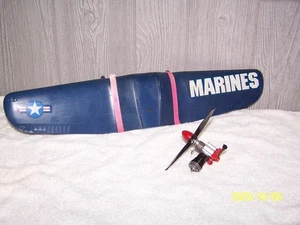 COX CORSAIR CONTROL LINE MODELLFLUGZEUG FLÜGEL & MOTOR SEHR GUT! - Bild 1 von 9