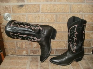 Justin Royal Classic 1419 Black Calf 13" Western Boot Size Men's 10 EE MSRP $180 - Picture 1 of 7