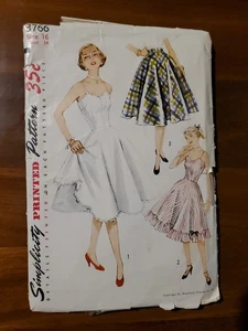 Simplicity Vintage 50er Jahre Muster #3766 Junior oder Misses Slip Petticoat Größe 16 - Bild 1 von 2