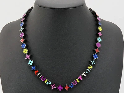 LOUIS VUITTON Collier Monogram Party Collana Girocollo Multi M00918 Near Mint... - Immagine 1 di 4
