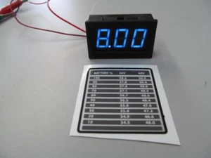 Carro de Golf ETC DC 5-120V Voltímetro Panel LED Azul Pantalla Digital 661 - Imagen 1 de 1