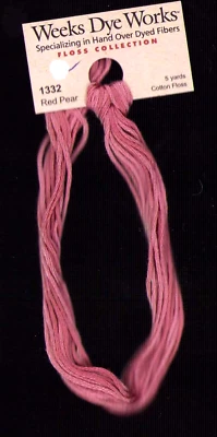 Weeks Dye Works Floss Collection 1332 RED PEAR 5 yds Cross Stitch Needlepoint - Image 1 of 2