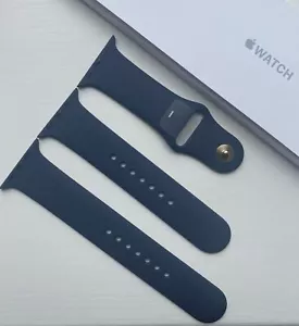 APPLE WATCH SPORT BAND ARMBAND 49/45/44/42mm MIDNIGHT BLUE **ROSÉGOLD PIN** RAR - Bild 1 von 4