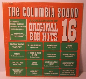 The Columbia Sound A Collection of 16 Original Hits Phonograph Record Album LP - Imagen 1 de 4