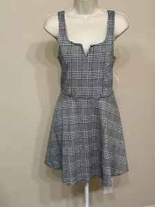 Aeropostale Juniors Black/White Geometric Print Fit & Flare Square Neck Dress L - Picture 1 of 11