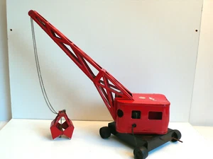 CHR PELLETEUSE GRUE TÔLE LITHO BON ÉTAT NON TESTÉE Ht 47 cm X Lg 52cm - Imagen 1 de 9
