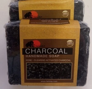 Soap Charcoal Activated Bar Handmade Bath Bar Deep Cleansing Anti-Aging Herbal - Picture 1 of 7