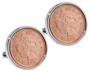 2008 Uno Penny Monete Set IN Argento Incastonato da Uomo 10 Anni Regalo - - Picture 1 of 1