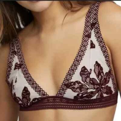 Free People Alia Bralette Burdeos Combo Talla S Foto 1 de 4