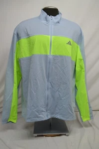 ADIDAS Men's Break the Norm Full-Zip Running Jacket NWT Wonder Blue/Lemon XL - Picture 1 of 10