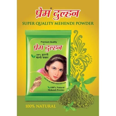 500gm Prem Dulhan Natural Mehandi Powder 100% Pure Henna Leaves - Free Shipping - Image 1 of 4