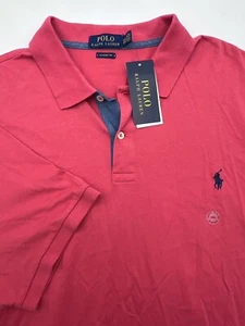 POLO Ralph Lauren Classic Fit Short Sleeve Polo Shirt Mens Pony Logo Red XXL NWT - Picture 1 of 13
