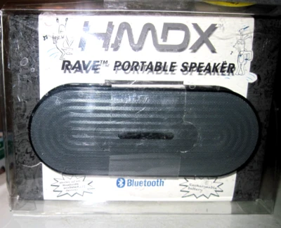 WIRELESS PORTABLE SPEAKER, HMDX BLUETOOTH RAVE, BLACK NEW WITH FAST SHIPPING!! - Image 1 of 4