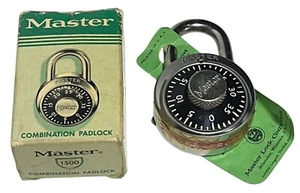 Lucchetto combinato Master Lock 1500 made in USA vintage con scatola - Foto 1 di 8