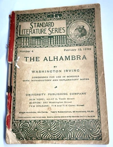 Rare 1880s Vintage The Alhambra Washington Irving Number 4 February 15 1896 Book - Picture 1 of 14