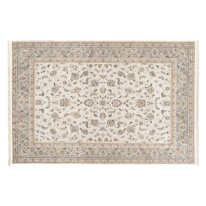 Alfa Rich 3x5 Runner Rugs, Ultra-Thin, Cream and Teal Rug, Non-Slip, Washable - Picture 1 of 7