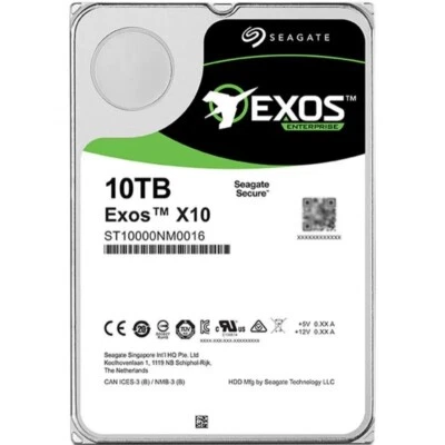 Seagate Enterprise Exos X10 ST10000NM0016 10TB Internal Hard Drive 7200RPM 3.5" - Image 1 of 3