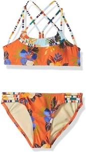 Hobie Girls' 189553 Bralette Bikini Top Hipster Bottom Bikini Set Size 8 - Picture 1 of 2