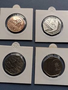 2019 - 2024 Elizabeth 11 - Charles 111 50 Pence Stempelglanz Münzen - Bild 1 von 12