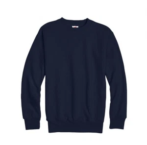 Hanes Boys Size XS Crew Neck Fleece Sweatshirt Ecosmart • Navy - Picture 1 of 4