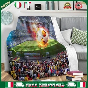 - Coperta di flanella stampata in flanella di partita di calcio di calcio per la - Foto 1 di 7