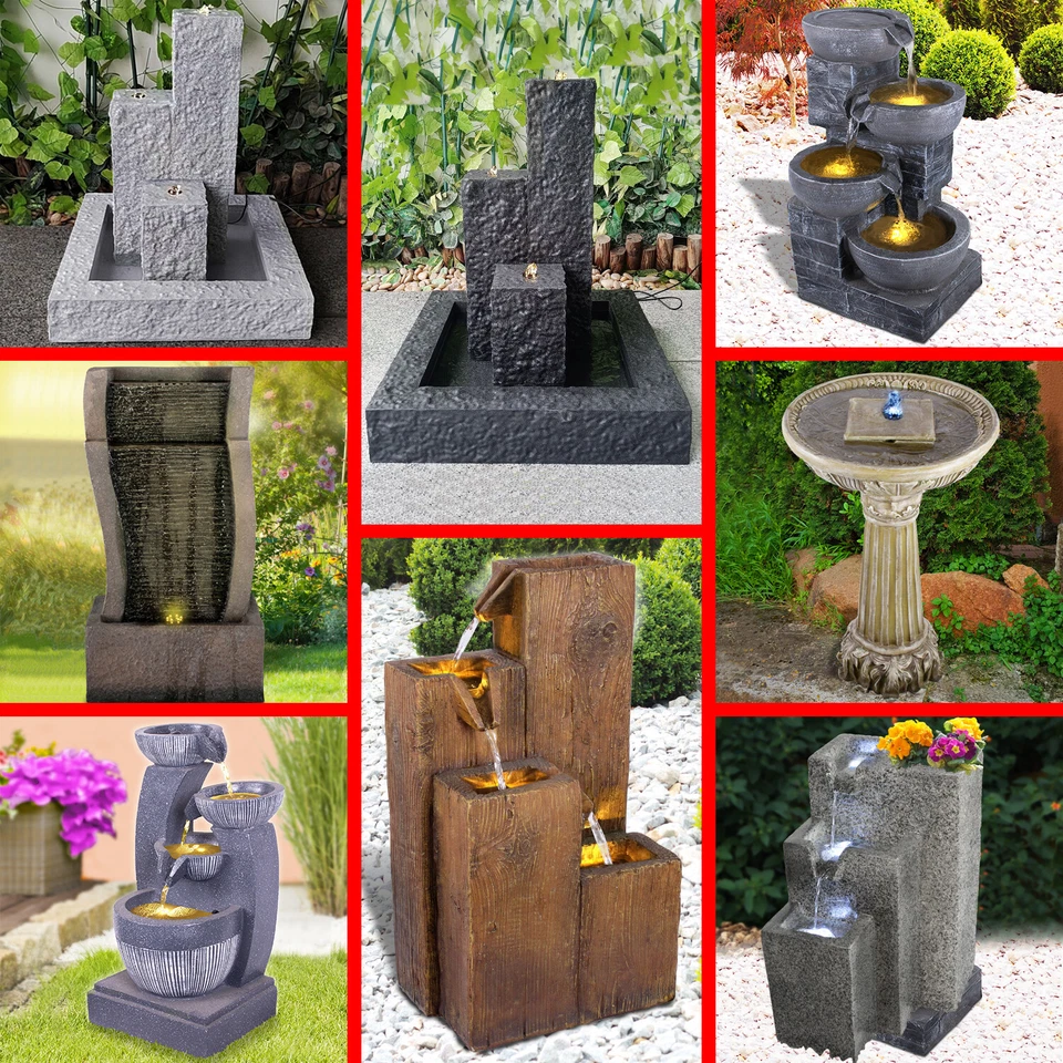 GARTENBRUNNEN SPRINGBRUNNEN LED WASSER BRUNNEN ZIMMERBRUNNEN - Bild 1 von 1