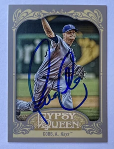 Alex Cobb Signed Topps #219 2012 Card Tampa Bay Rays Auto MLB RAD - Picture 1 of 2